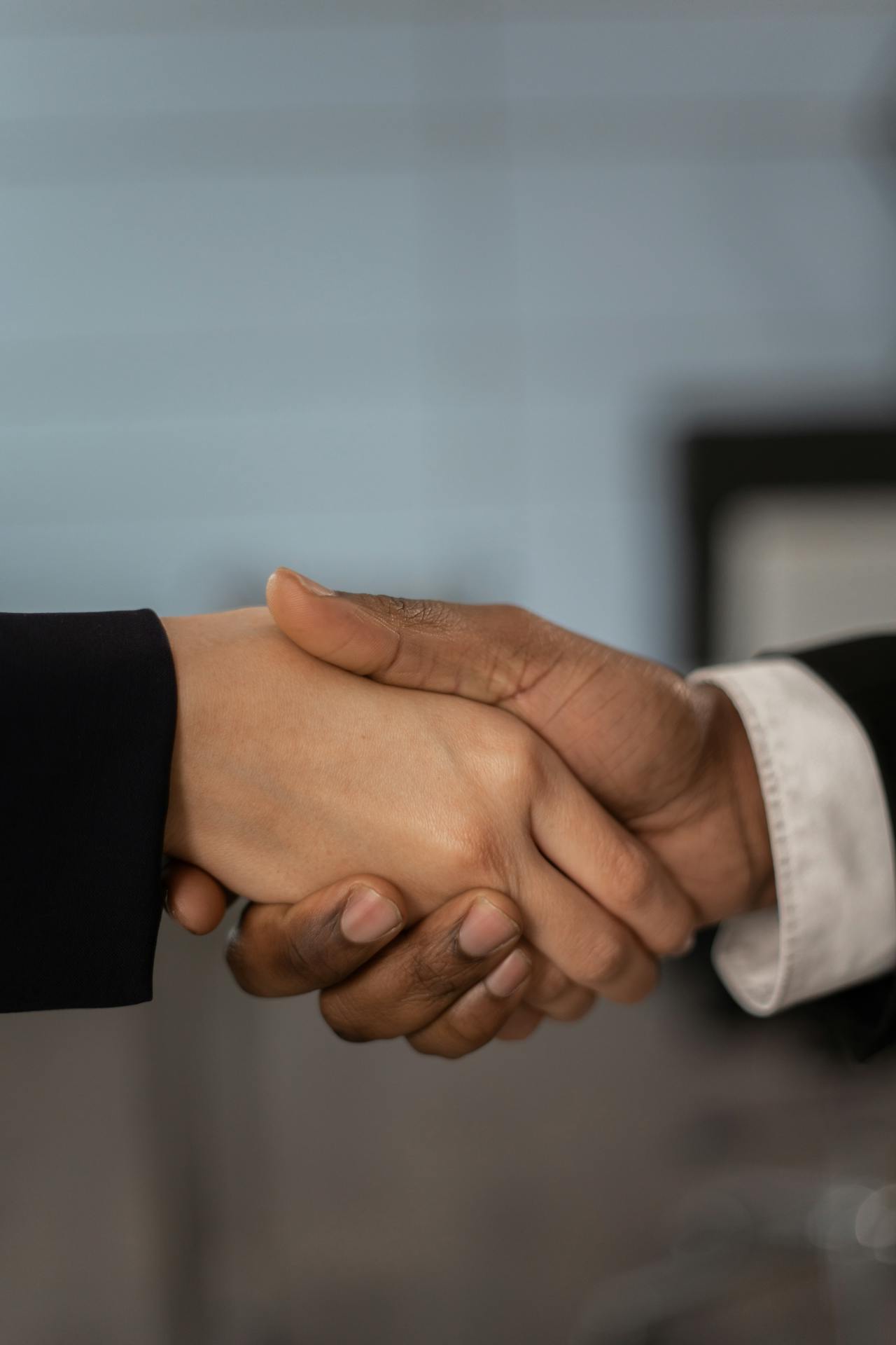 Business deal shake hand